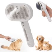 RRP £12.23 Pet Steam Brush - Three in One Dog Steam Grooming Brush