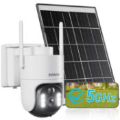 RRP £28.72 [5GHz & 2.4GHz] Solar Security Camera Outdoor Wireless