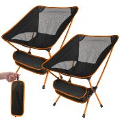 RRP £27.62 SOPPY [2 Pack Ultra Lightweight Folding Camping Chair