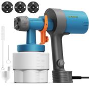 RRP £71.99 Tilswall HVLP Electric Paint Sprayer Shark600, Lighter Spray Gun, Blue