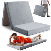 RRP £56.14 Jamdok 10CM Single Memory Foam Folding Sleeping Pad(190X75X10CM)