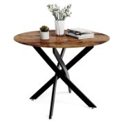 RRP £101.42 GOLDFAN Round Dining Table Industrial Kitchen Table