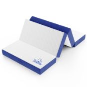 RRP £52.05 Doubleslee Foldable Mattress single, 4-Fold, 90x190x15cm