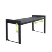 RRP £17.51 Goodsnetic Expandable Cabinet Shelf 13.8~26"(L), Cupboard Shelf, Black L