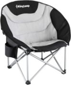 RRP £69.44 KingCamp Moon Chairs for Adults Heavy Duty up to 205kg Ergonomic Padded