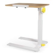 RRP £107.99 ETHU Compact Overbed Table with Tilting Tabletop 20-29.7", Oak