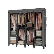 RRP £52.66 OPPAIYA Extra Large Canvas Wardrobe with 6 Hanging Rails