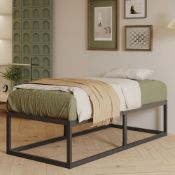 RRP £67.19 EMODA Single Bed Frame 90x190 cm with Sturdy Slats Support, Black