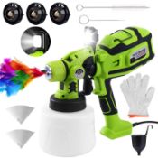 RRP £32.14 Paint Sprayer with LED Light&1400ml High Capacity Container, 1200ml/min