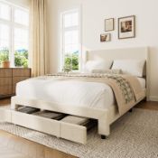 RRP £232.73 Klippehop Bed Frame with Large Storage Drawer and Headboard