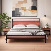 RRP £14.70 sharllen King Size Metal Bed Frame 198 x 218cm with