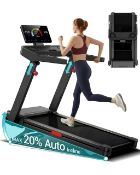 RRP £249.89 Foldable Treadmills for Home with 20% Auto Incline