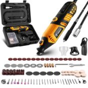 RRP £24.09 Power Rotary Tool Kit 170W: DEKOPRO 126pc Multi DIY Tool Kit for Wood/Metal