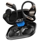 RRP £24.49 Bluetooth 6.0 Open Ear Wireless Earbuds, IPX7 Waterproof Sport Headphones