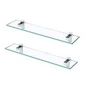 RRP £30.55 KES Glass Bathroom Shelf 60cm