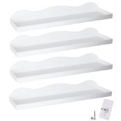 RRP £9.23 BEHONA White Acrylic Floating Shelves