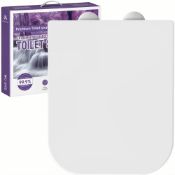 RRP £35.99 Solng Aldoih Square Toilet Seat Soft Close, White