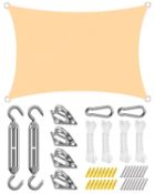 RRP £28.97 Maxesla Sun Shade Sail Rectangle Waterproof 4 x 3m