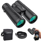 RRP £25.40 Kylietech 12x42 Binoculars with Tripod, Phone Adapter for Photography
