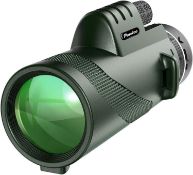 RRP £25.58 Pankoo 40X60 HD Monocular Telescope with Smartphone Holder & Tripod
