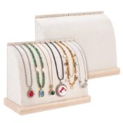 RRP £25.19 PH PandaHall 2pcs Cambered Necklace Display Stand Wooden