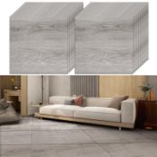 RRP £32.40 YAYODS Self Adhesive Vinyl Flooring, Grey Wood Effect, 30x30cm, 40 Pack