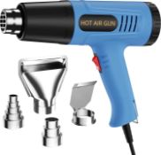RRP £19.19 1600W Heat Gun, Hot Air Gun 300/600 Dual Temp with Overload Protection