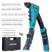 RRP £38.39 LIBRATON Heavy Duty Rivet Gun, Pop Rivet Gun Kit, Professional Pop Riveter