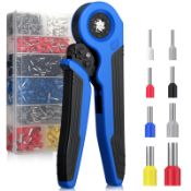 RRP £20.82 VORXEON Ferrule Crimping Tool Kit with 8 Kinds Ferrules 0.5-10mm (AWG 7-22)