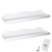 RRP £6.76 BEHONA White Acrylic Floating Shelves