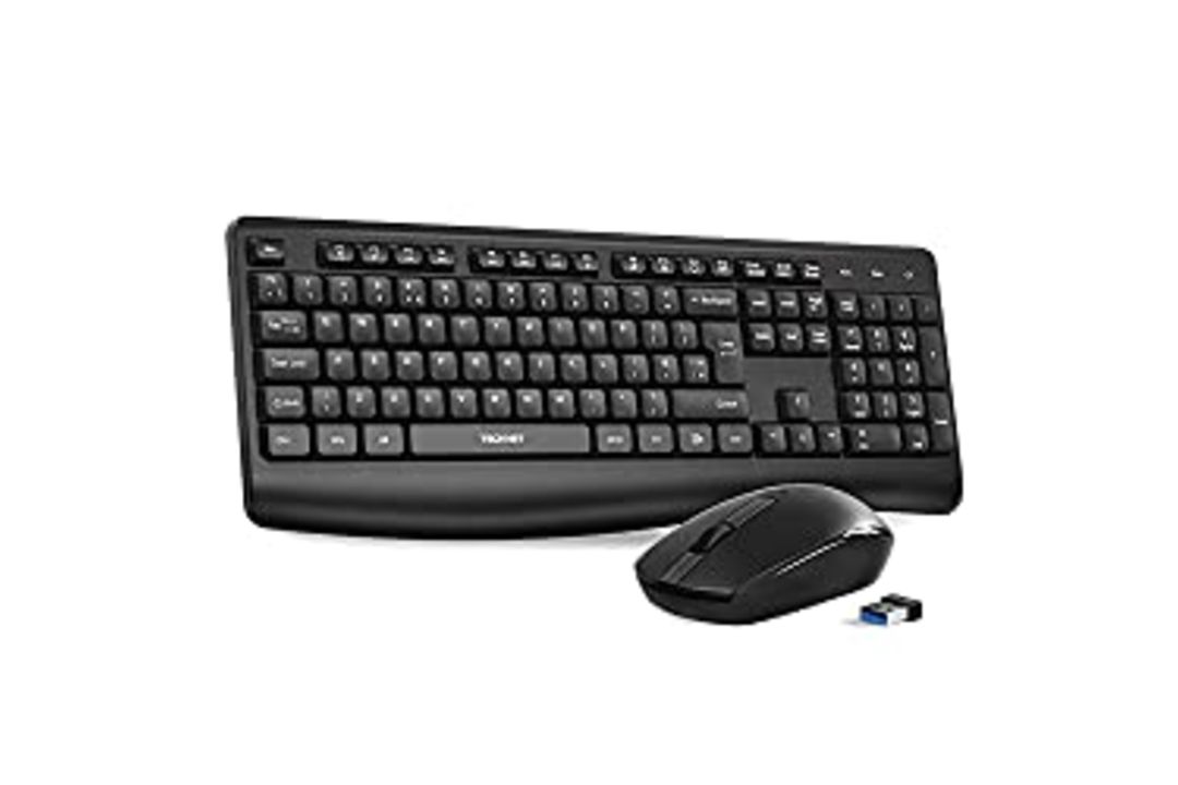 Tecknet TECKNET Wireless Keyboard and Mouse Set, Ergonomic 2.4G Cordless ...