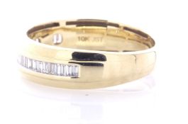 10ct Yellow Gold Semi Eternity Fancy Cut Diamond Ring 0.50 Carats