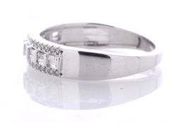 10ct White Gold Semi Eternity Fancy Cut Diamond Ring 0.50 Carats