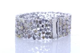 White Gold Ladies Dress Diamond Bracelet 35.00 Carats