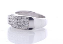 10ct White Gold Semi Eternity Diamond Ring 1.00 Carats