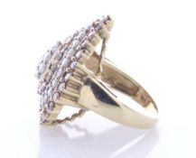 18ct Yellow Gold Pear Cluster Claw Set Diamond Ring 2.00 Carats