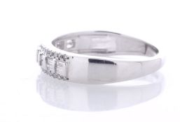 10ct Gold Semi Eternity Fancy Cut Diamond Ring 0.50 Carats