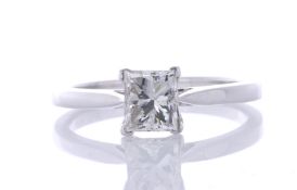 18ct White Gold Single Stone Claw Set Diamond Ring 1.00 Carats