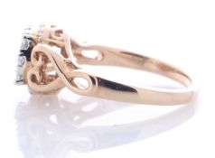 10ct Rose Gold Diamond Cluster Ring 0.50 Carats