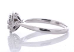 10ct White Gold Cluster Diamond Ring 0.75 Carats