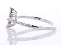 10ct White Gold Fancy Cluster Diamond Ring 0.50 Carats