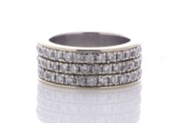 White Gold Full Eternity Diamond Ring 4.00 Carats