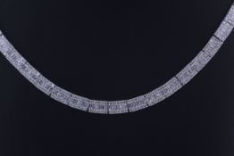 14ct White Gold Diamond Necklet 4.00 Carats