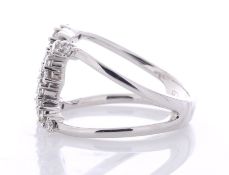 14ct White Gold Fancy Cluster Diamond Ring 0.50 Carats