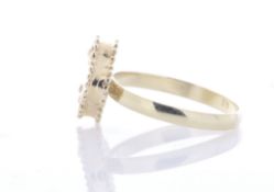 9ct Yellow Gold Mother Of Pearl Clover Ring
