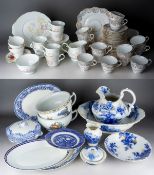 A Royal Stafford twelve place setting tea set [teapot lacking] with gilt decoration together with