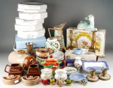 Assorted ceramics to include Szeiler Studio Blue Fawn, Royal Copenhagen #3612 pin dish, Wedgwood