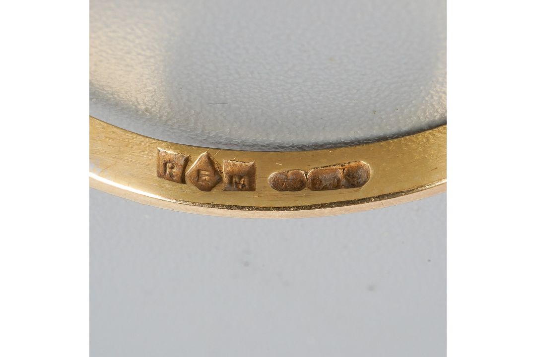 An 18ct gold diamond five stone ring. Set with graduating round ...