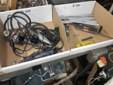 Lot with (2) Boxes of Various Hand Grinders and Attachments