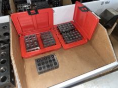 Lot with (2) SPI Precision 1-2-3 Set Up Block Sets, 23 Hole Type